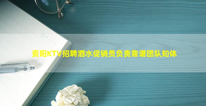 资阳KTV招聘酒水促销员负责靠谱团队知体